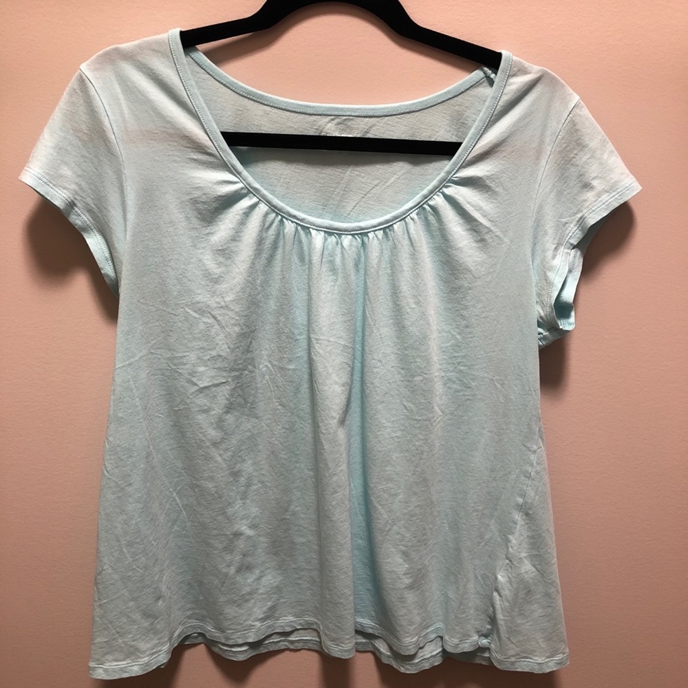 Garnett Hill basic Tee Medium light blue